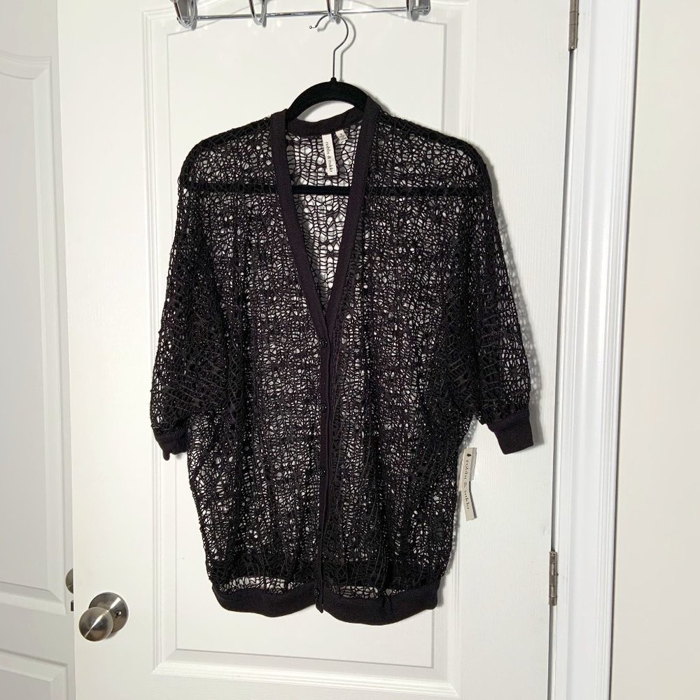Robbie & Nikki by Robert Rodriguez Knit Crochet Cardigan Minimalist Size S